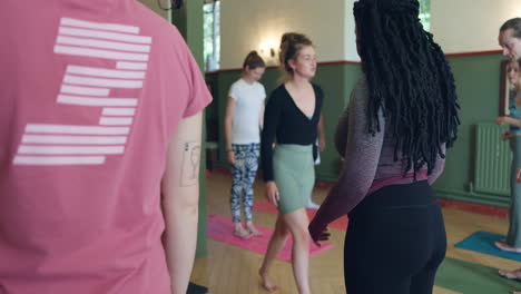 yoga class with group of people