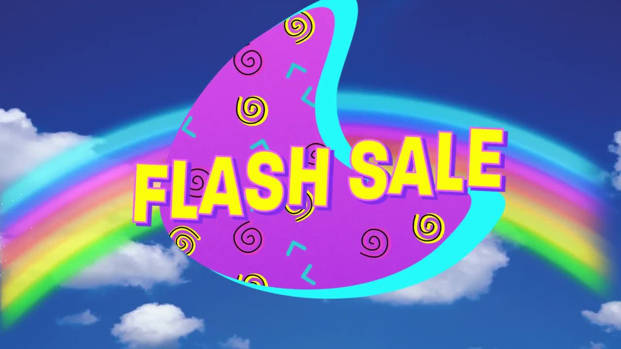 레인보우에 있는 플래시 판매 그래픽