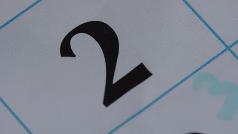 Marking the date in the calendar with a red marker
