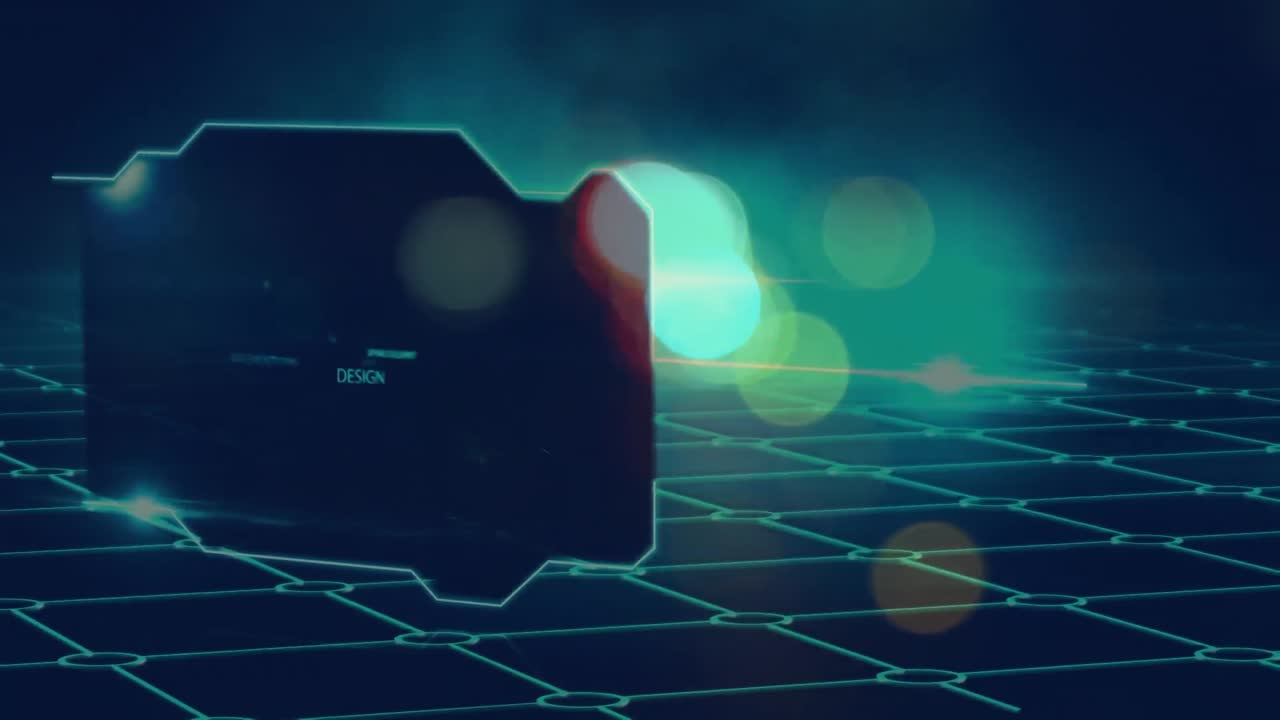 데이터 프로세싱 및 기술 아이콘의 라이트 스의 애니메이션