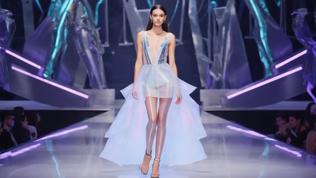 Futuristic Iridescent Fashion on the Runway