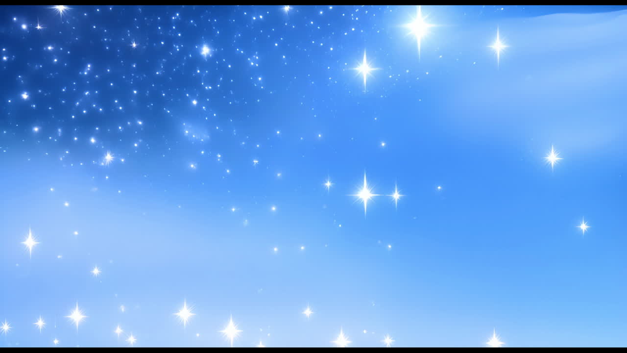 Sparkling Blue Starry Sky