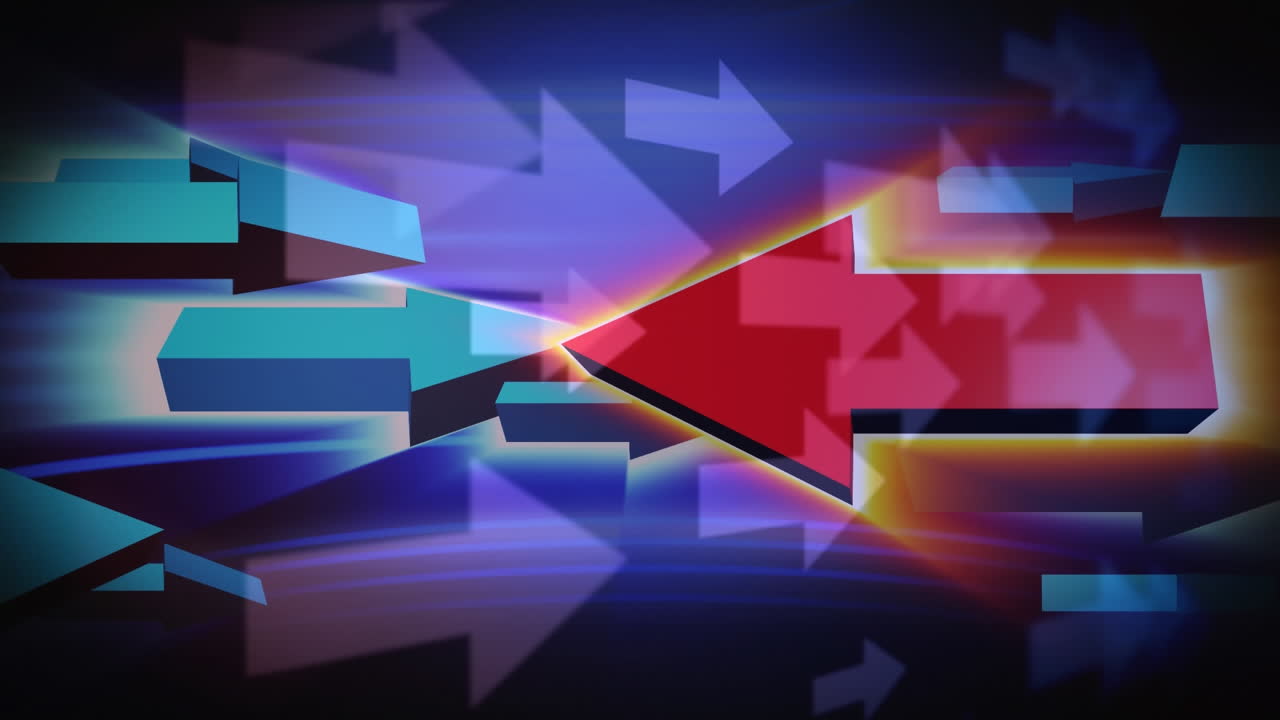 flechas que se mueven en direcciones opuestas