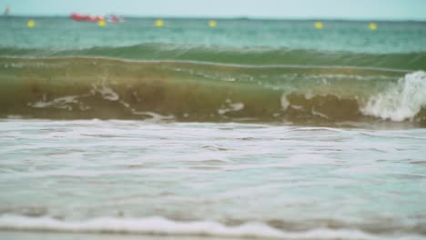 summer holiday concept with waves breaking on shore of holiday beach 4