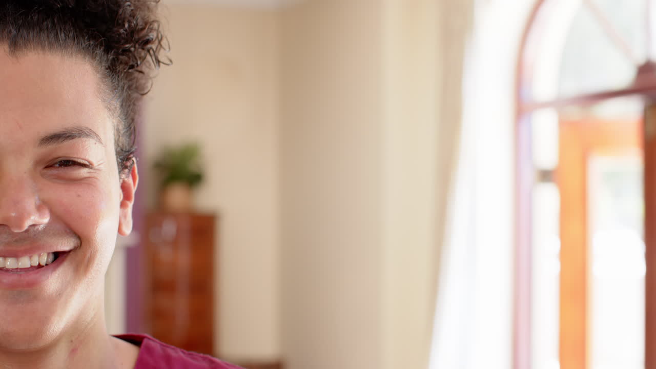 Caring professional at home, focused and attentive, providing compassionate support, copy space