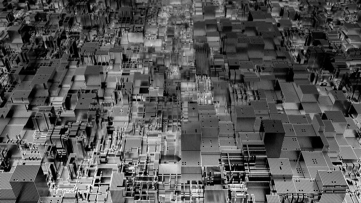 4K Futuristic Abstract CPU Tech Background.