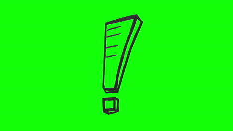 animation of appearing exclamation mark