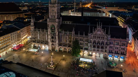 munich marienplatz aerial timelapse