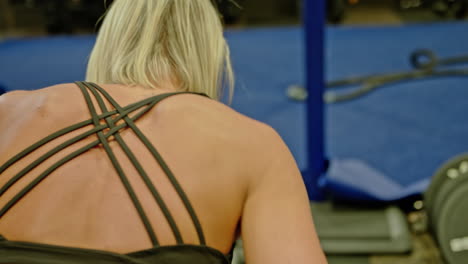 woman train on sports training equipment in a fitness gym