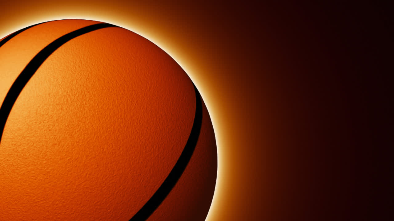 animación de una pelota de baloncesto girando