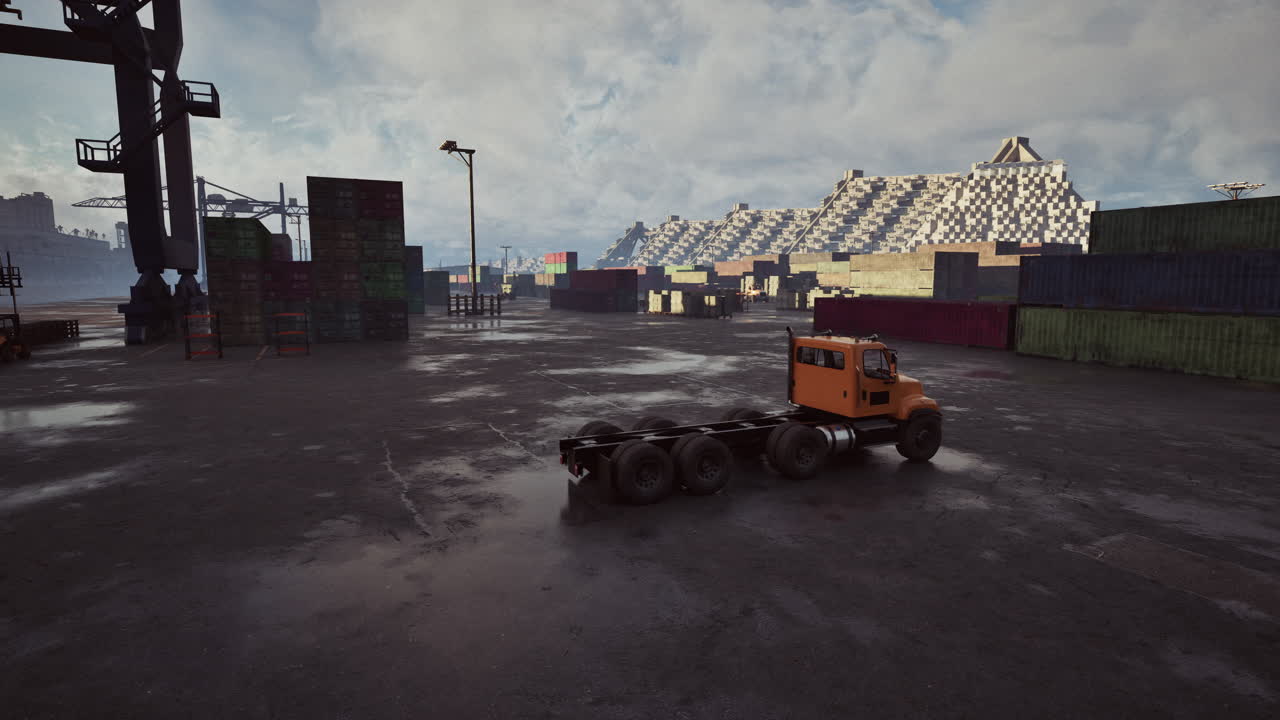 грузовик, припаркованный на парковке