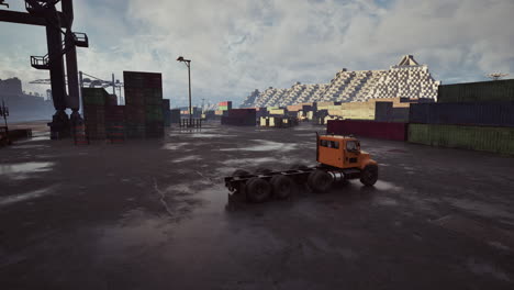 camión estacionado en el estacionamiento