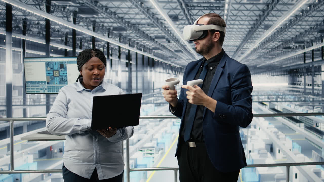 Monitoring semiconductors production, virtual reality simulation and workers