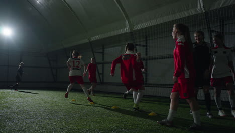 entrenamiento del equipo de fútbol femenino