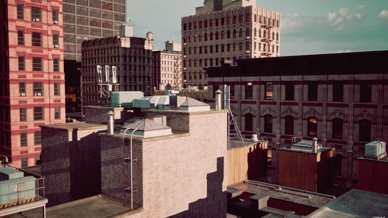 높은 건물 이 있는 도시 의 풍경