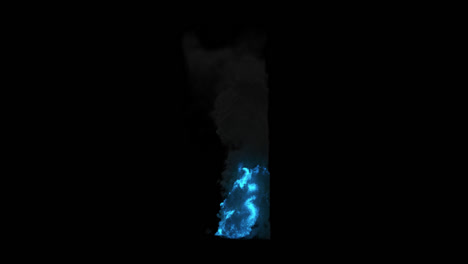 abstract glowing blue fire and smoke effect