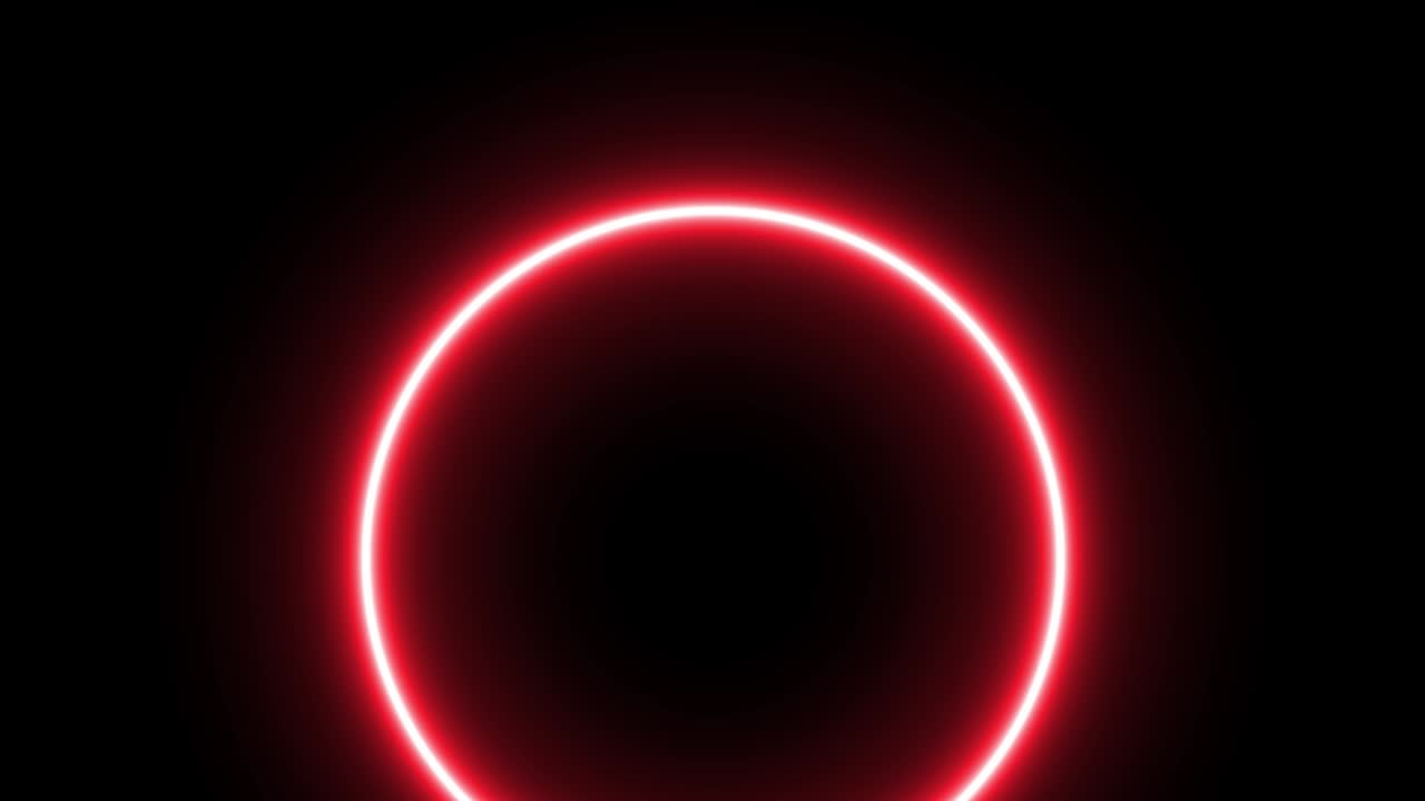 빨간 반지 빛나는 전기 애니메이션 모션 그래픽