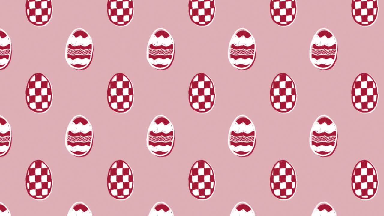 Cute Easter Egg Pattern animation 4k