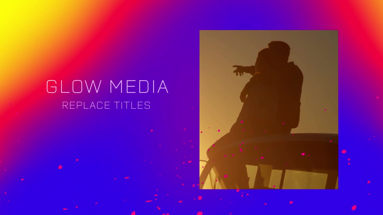 Dynamic Video Template with People and Colorful Abstract Background