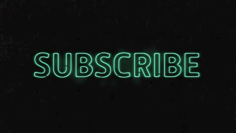 Animation-of-neon-subscribe-over-black-background