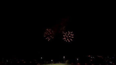 fireworks show during july 4th celebration - low angle shot