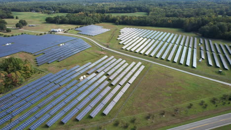 Landscape,-large-solar-energy-farm.-Solar-Panels