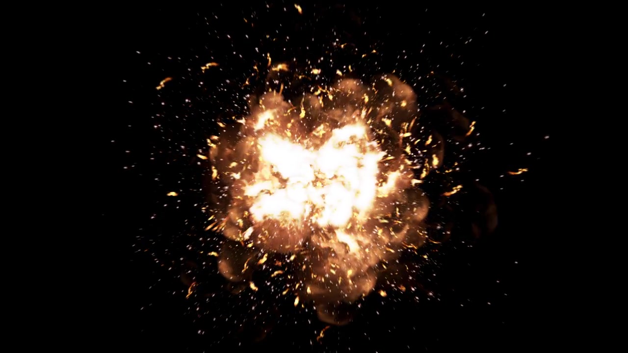 Close Up Realistic 4K Blasts And Explosions + Alpha