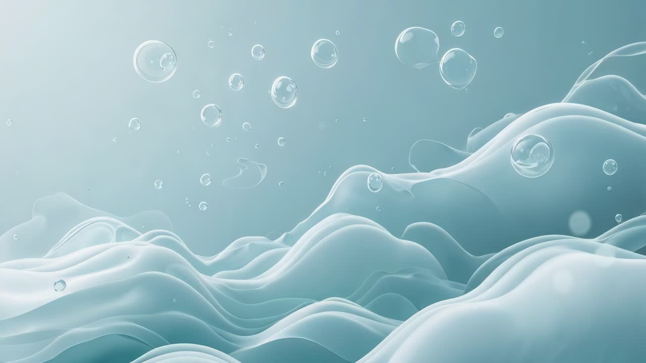 Abstract water background with bubbles