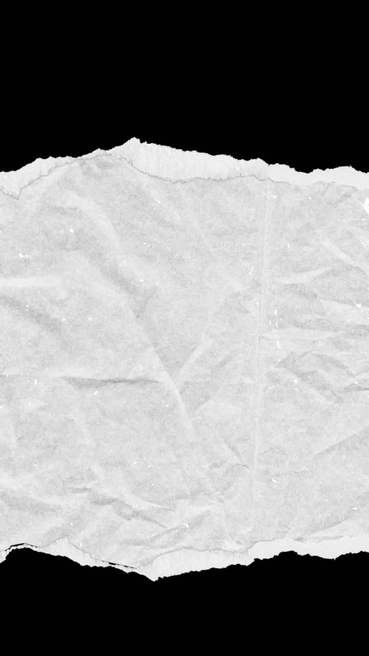 Animerad avslöjande övergång med textur av rivet och skrynkligt papper