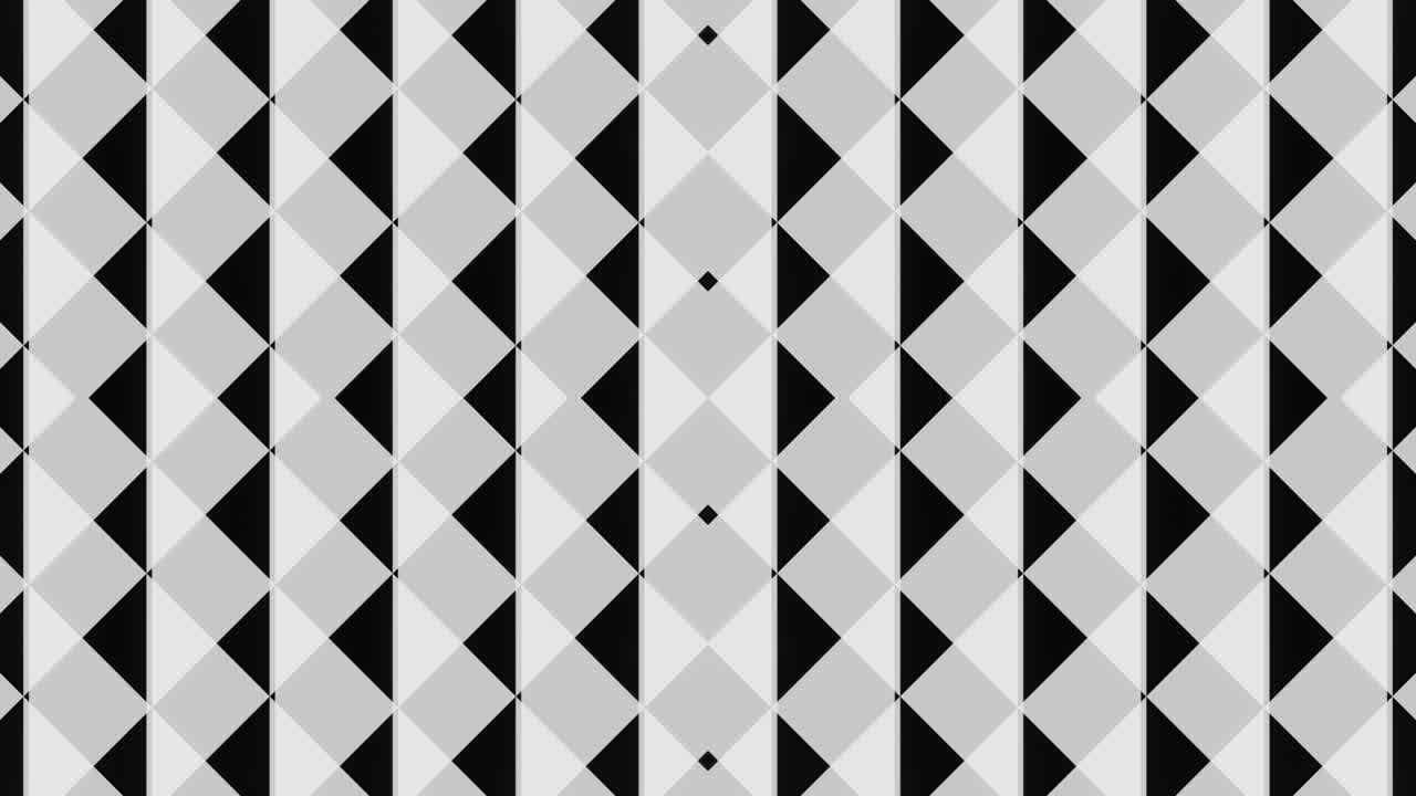 Looped animation of black and white triangles