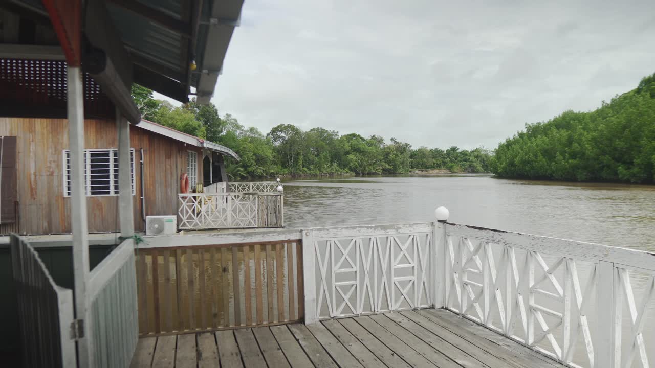 Shot view from homestay in Rompin Pahang Malaysia with river in the background