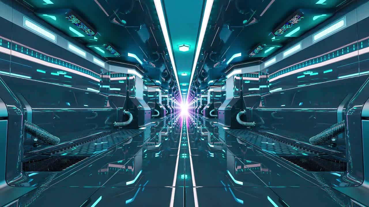 nave espacial o laboratorio de ciencias.