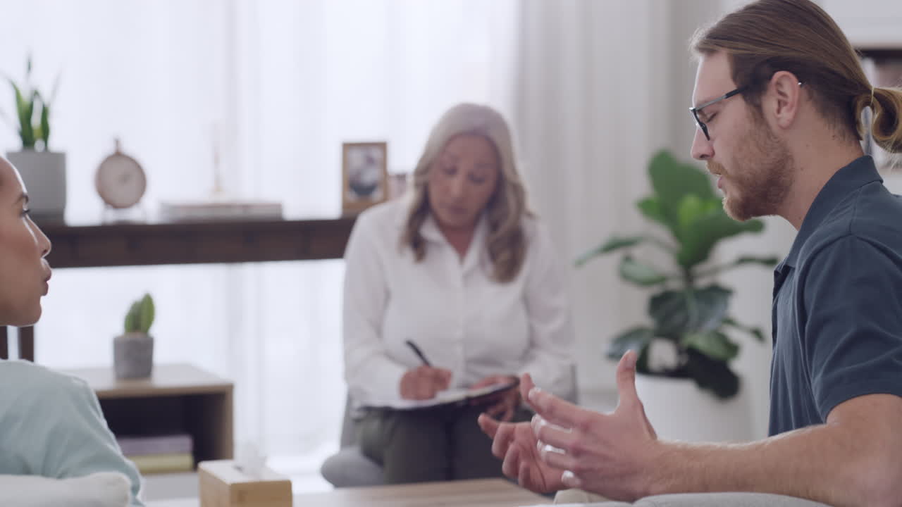 sesión de terapia familiar