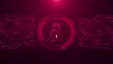 digital security lock icon graphic