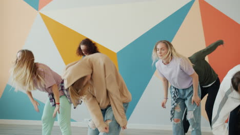 group of young people dancing