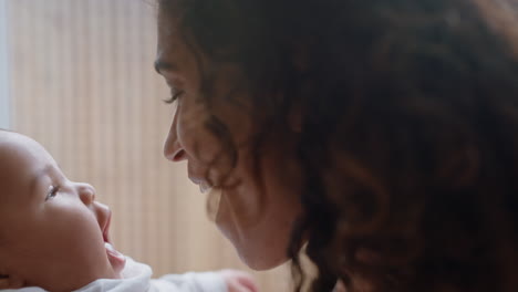 happy mother playing with baby at home loving mom nurturing toddler having fun parent bonding with child enjoying motherhood childcare