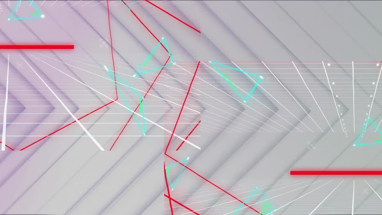 animación de formas geométricas coloridas sobre un fondo blanco