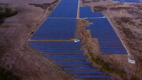 photovoltaic power stations generate clean and green energy in rural farmland in greece