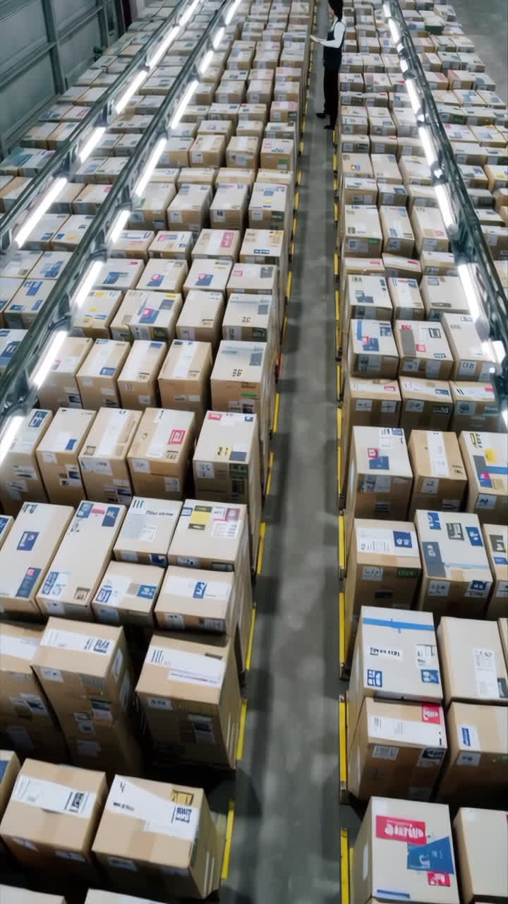 Magazzino con operaio