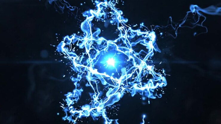 A Journey Through Abstract Blue Energy Patterns: Exploring Dynamic Light and Motion in a Dark Digital Landscape