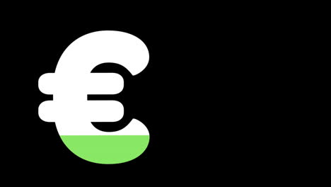 euro symbol filled with green colour