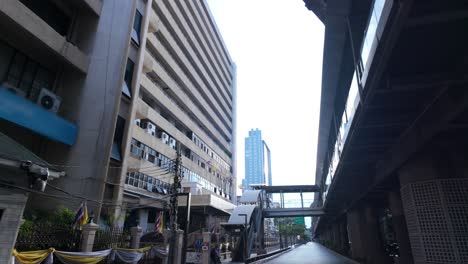 bangkok cityscape with overpass and buildings