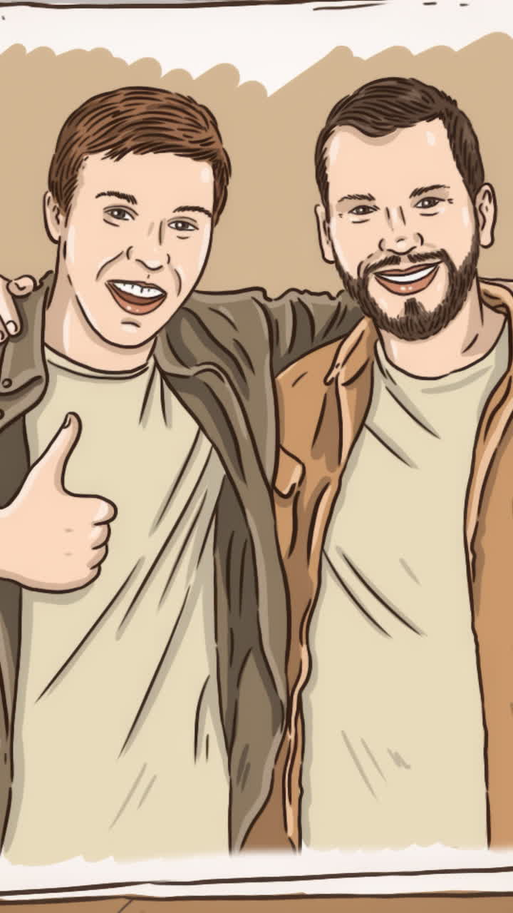 Two Friends Posing for a Photo