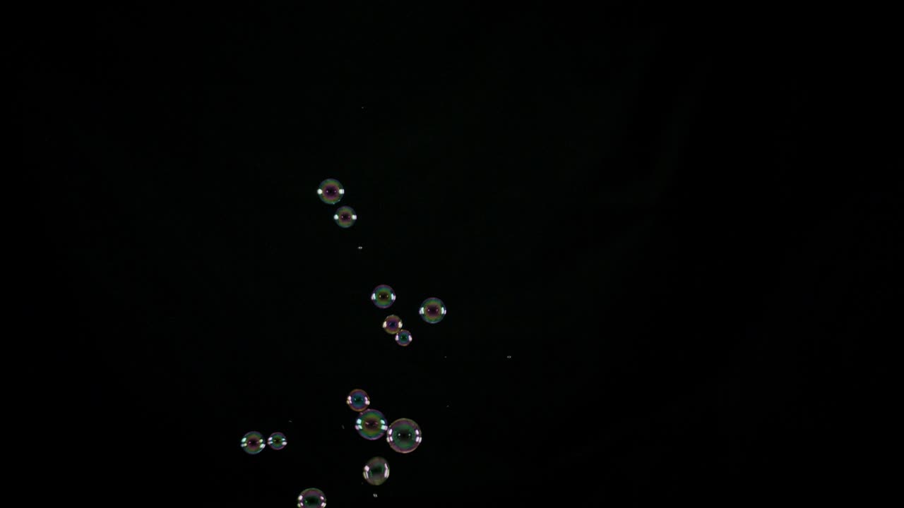 Soup Bubbles Isolated on Black Background