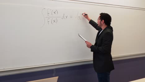 university professor teaching a calculus class