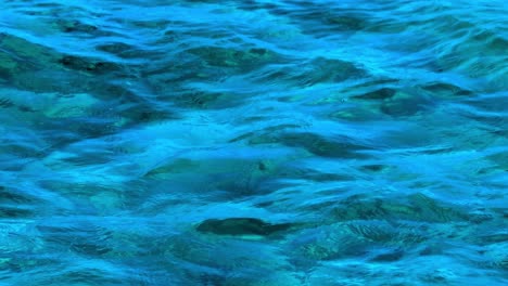 close-up view of dynamic blue water ripples creating mesmerizing patterns and textures.