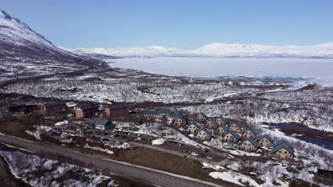 Aerial-view-of-Swedish-mountain-landscape