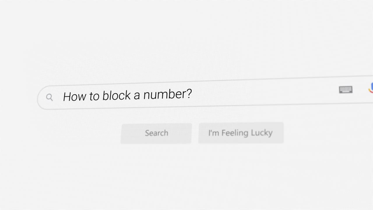 Searching for How to block a number? on Internet browser