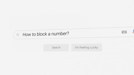 searching for how to block a number? on internet browser