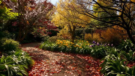 autumn garden pathway